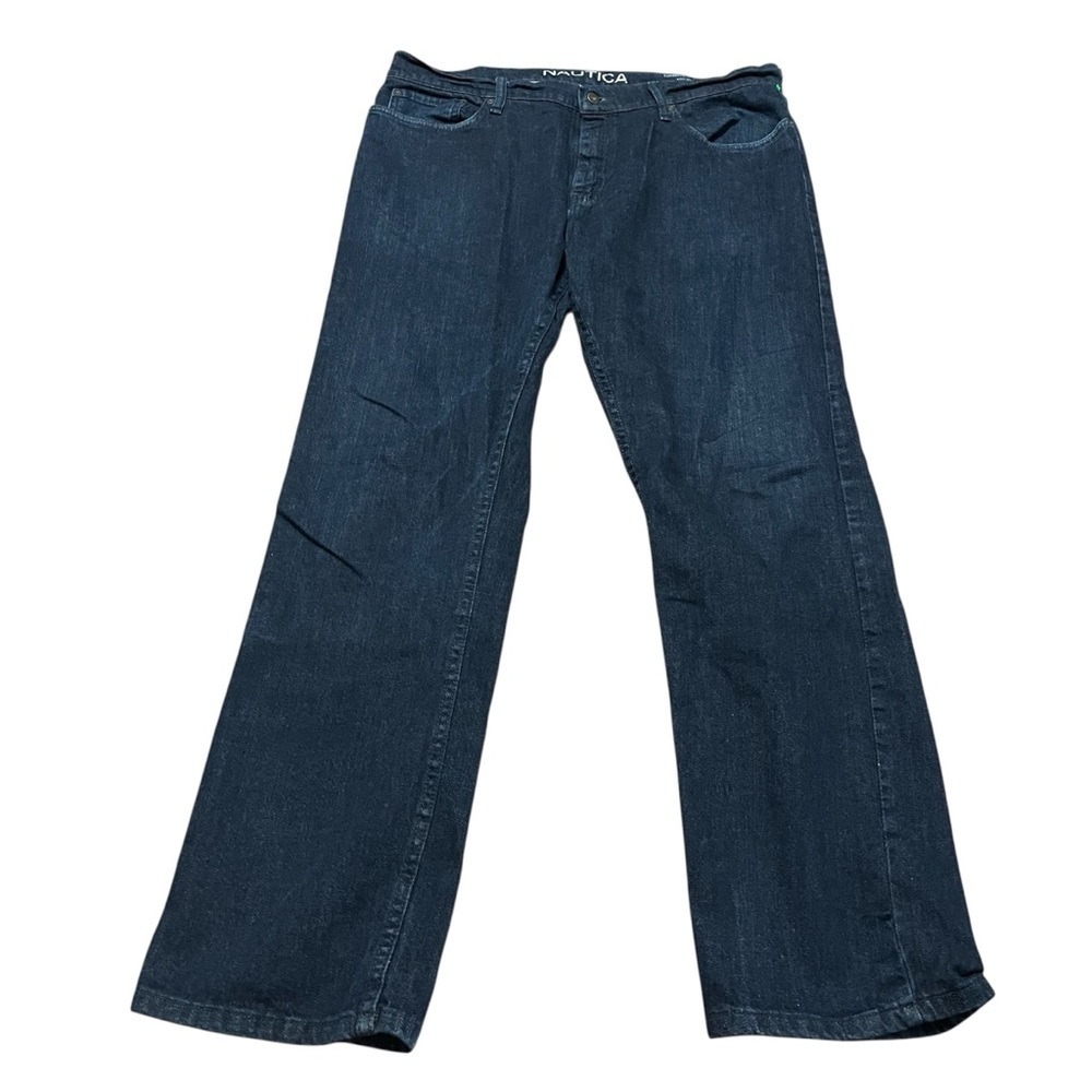Nautica Men's Dark Blue Relaxed Jeans Size 38 x 34 Straight Leg Minimalist